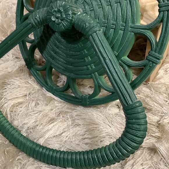 Vintage Homco Painted Green Rattan Look
Plastic Towel Rack Holder 3314 - Picture 6 of 17